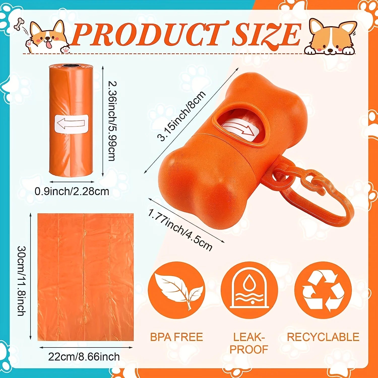 Leak Proof Dog Poop Bags