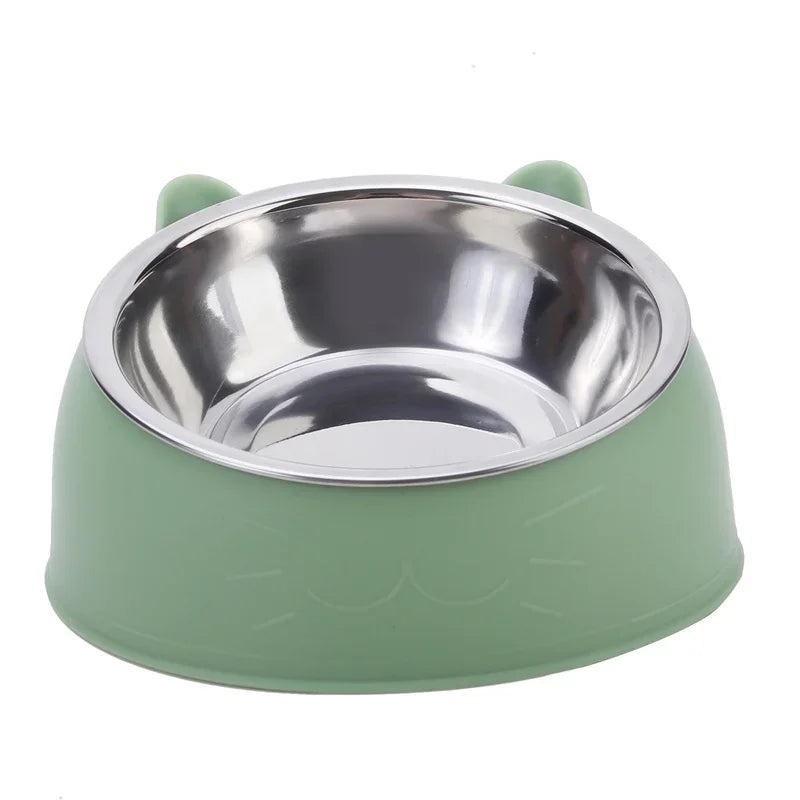 Inclined Stainless Steel Cat Bowl