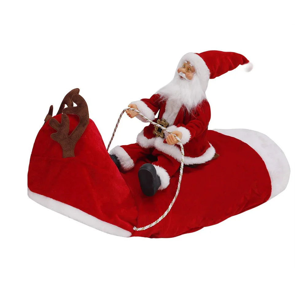 Santa Claus Dog & Cat Costume Set - Holiday Riding Outfit for Small, Medium & Large Dogs & Cats (Christmas Party Dress-Up)