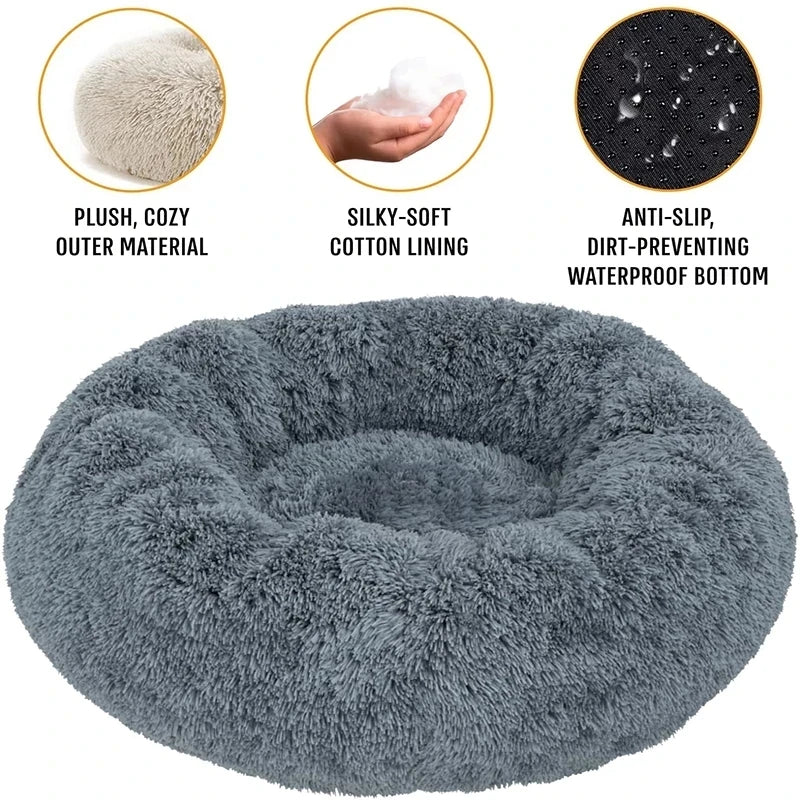Luxury Plush Donut Pet Bed