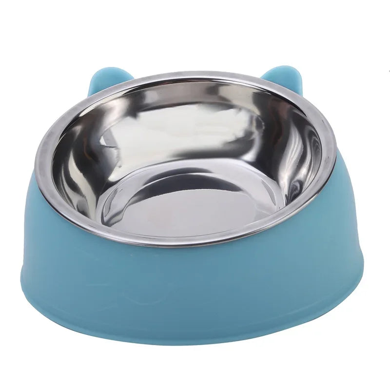 Inclined Stainless Steel Cat Bowl