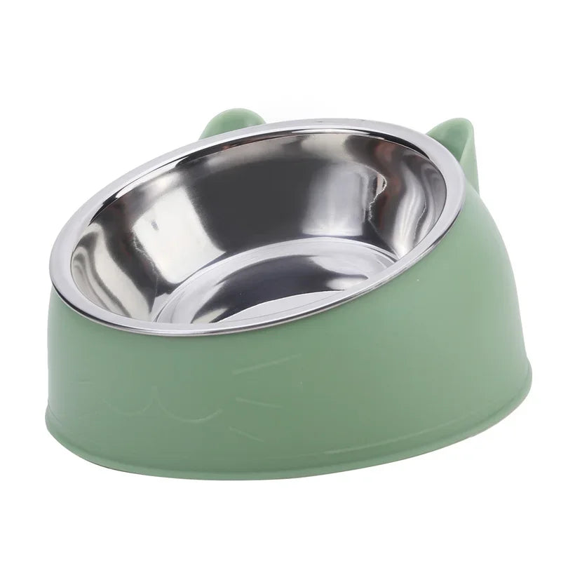 Inclined Stainless Steel Cat Bowl