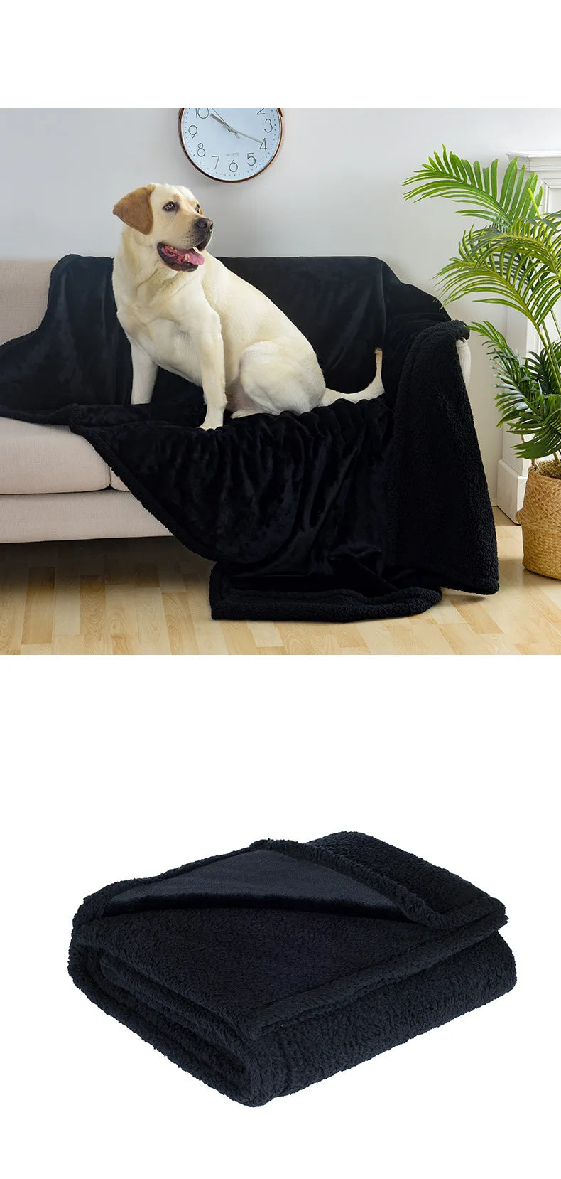 Pet Soft Flannel & Sherpa Blanket
