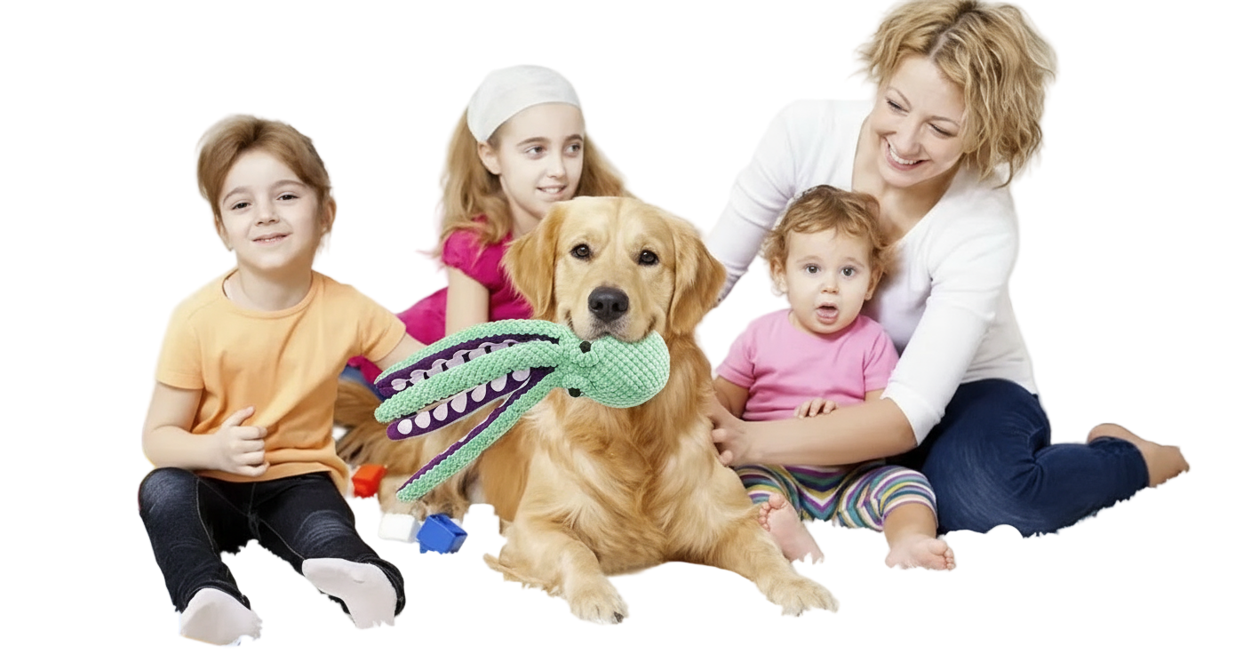 Plush Octopus Dog Toy