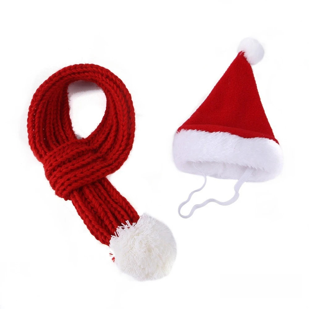 Pet Christmas Hat & Scarf Set