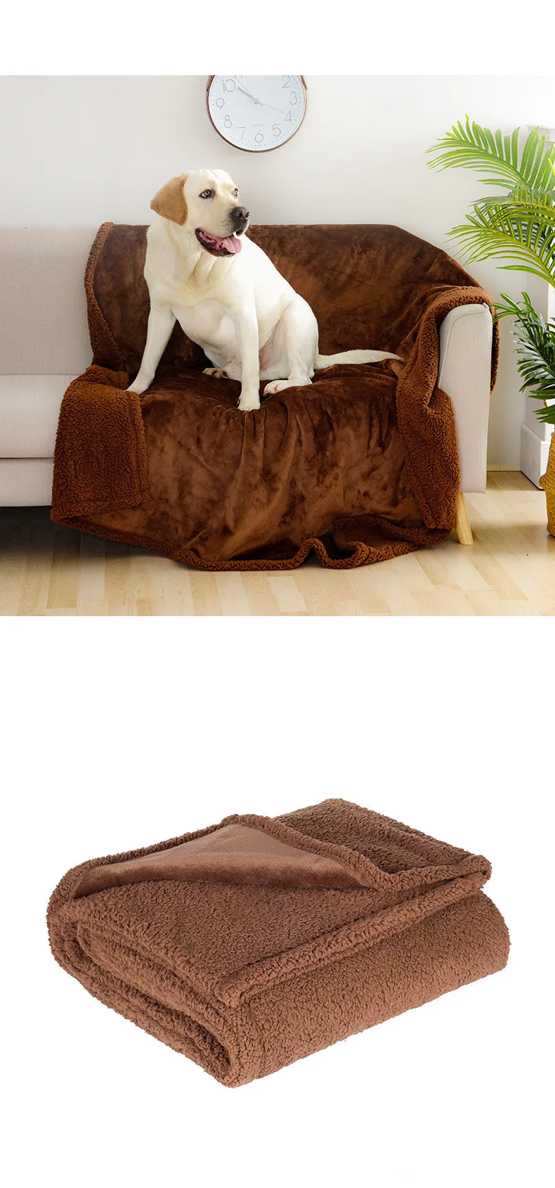 Pet Soft Flannel & Sherpa Blanket
