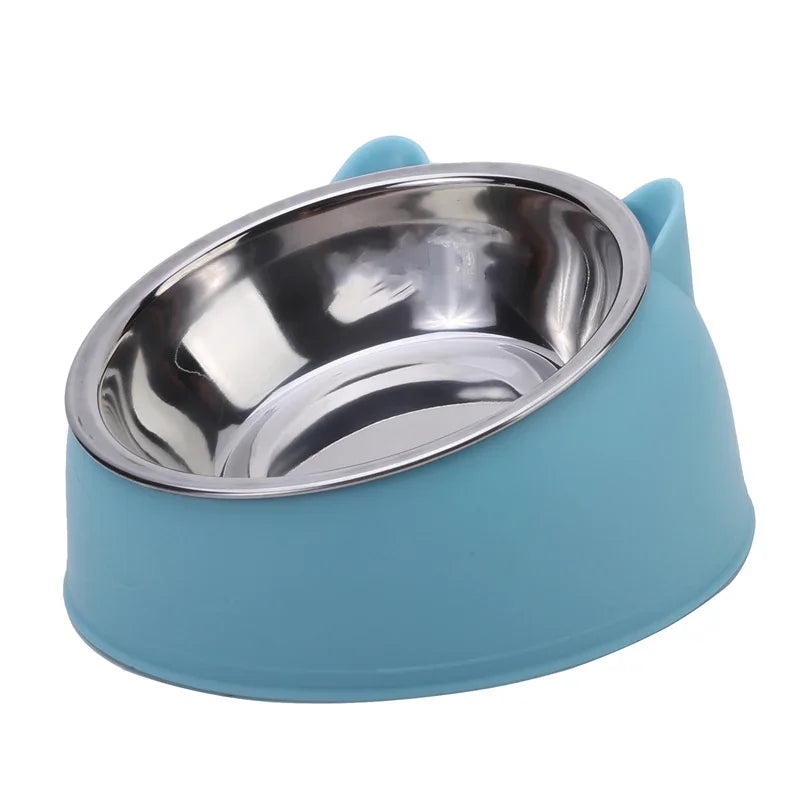 Inclined Stainless Steel Cat Bowl