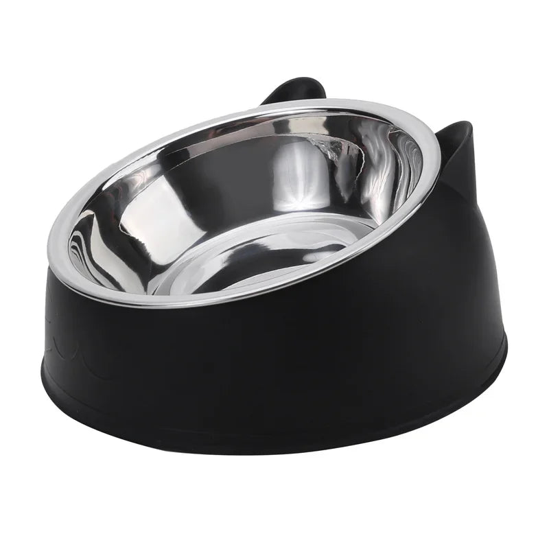 Inclined Stainless Steel Cat Bowl