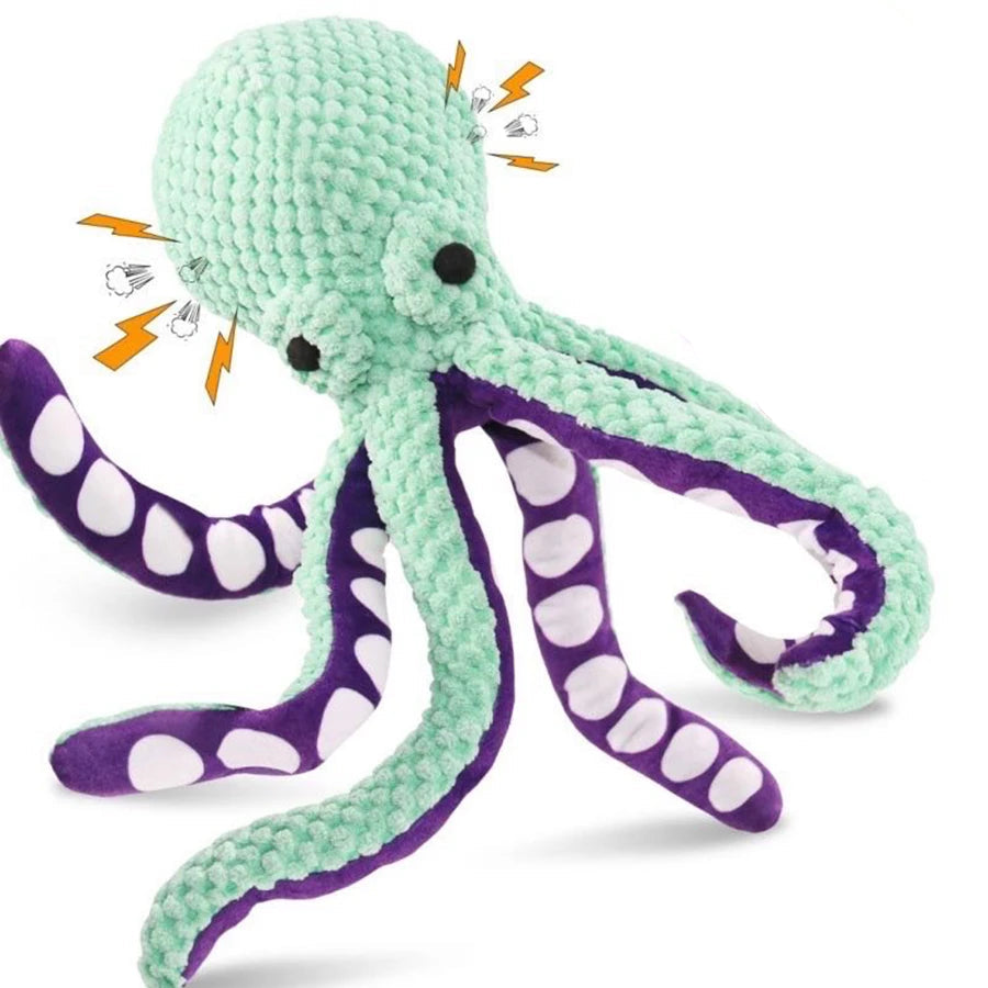 Plush Octopus Dog Toy