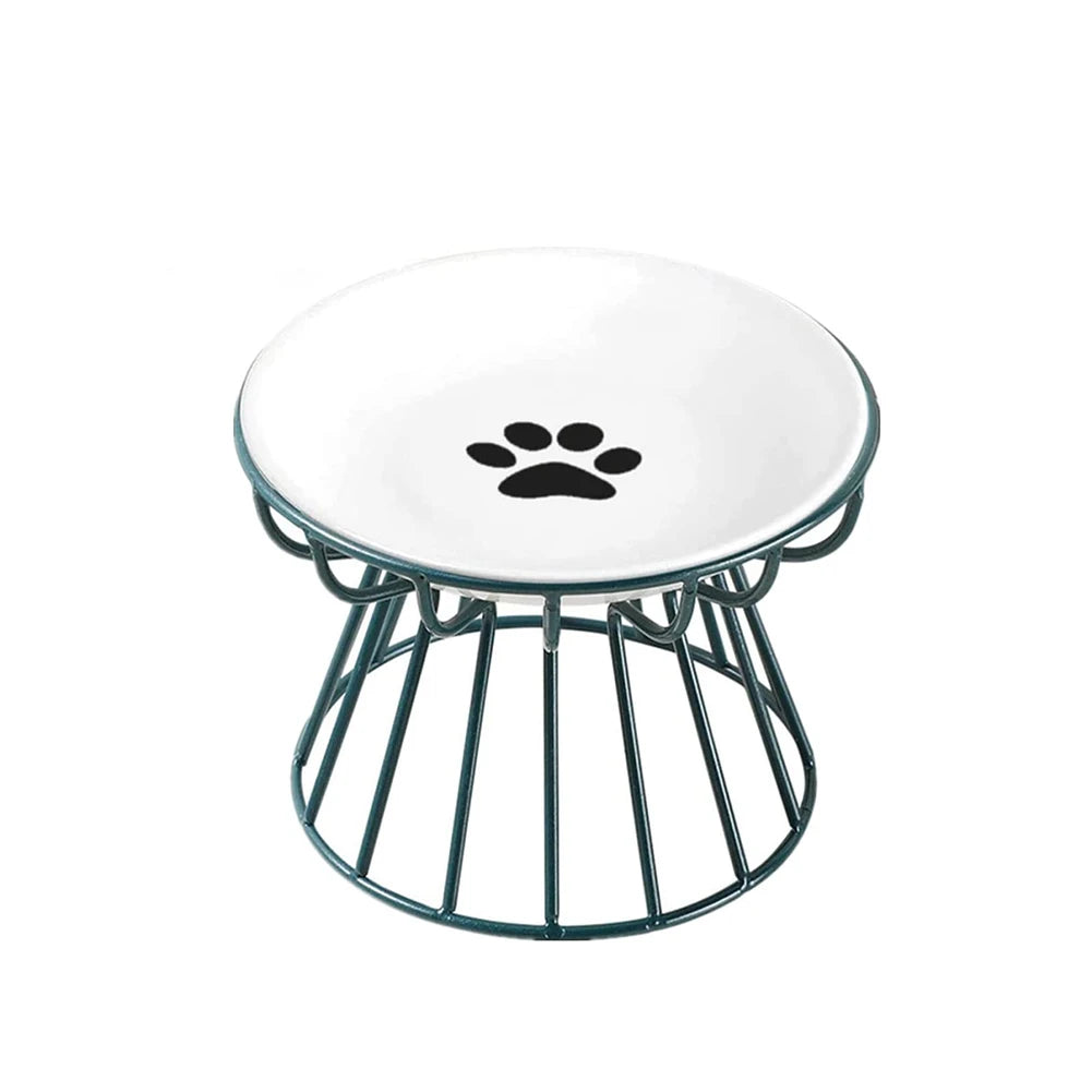 Pet Ceramic Bowl with Iron Rack